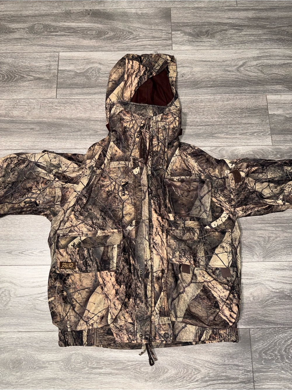Men's Performance Camo Hooded Jacket - Brown/Tan